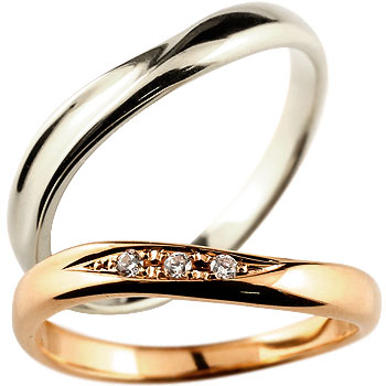 【送料無料・結婚指輪】ダイヤモンドペアリング,マリッジリング,2本セット☆指輪【工房直販】