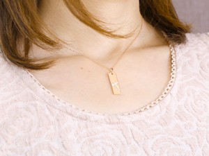 ネックレス 18金 クロス プレート ダイヤモンド ピンクゴールドk18 18k ペンダントトップ 十字架 シンプル 人気 ダイヤ プレゼント 女性 送料無料 sale_1