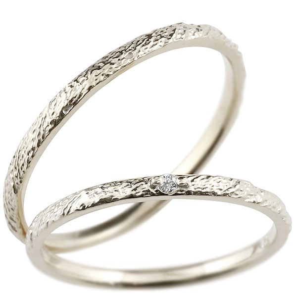 ペアリング 結婚指輪 マリッジリング ダイヤモンド ハードプラチナ950リング ダイヤ pt950 極細 華奢 アンティーク 結婚式 ストレート