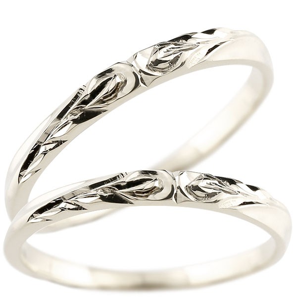 25％OFF】【25％OFF】ペアリング ペア 2本セット 結婚指輪 安い ハワイアンジュエリー ホワイトゴールドk10 ハワイアンリング 地金  K10 送料無料 セール SALE ペアアクセサリー