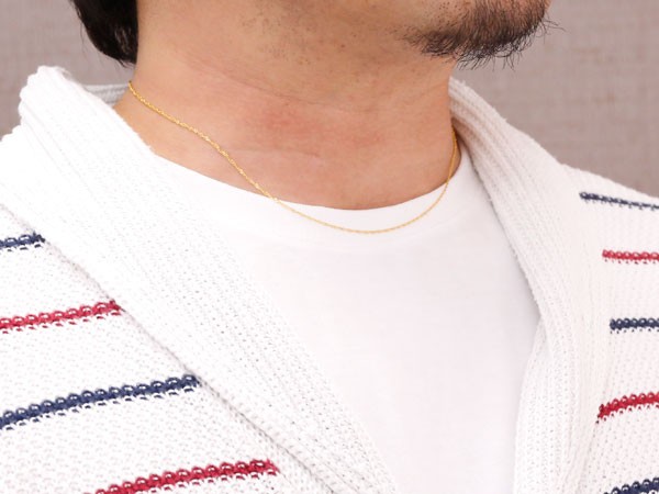 純金 ネックレス 24金 造幣局検定刻印付 チェーンのみ 45cm メンズ レディース ゴールド 24K シンプル k24 スクリュー 男性 女性 あすつく 送料無料 人気 saleの画像