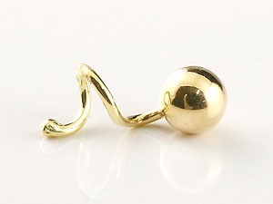 ピアス 金 キャッチのいらないピアス 片耳ピアス 丸玉ピアス 4mm イエローゴールドk10 シンプル レディース 10金 キャッチナッシャー セール saleの画像