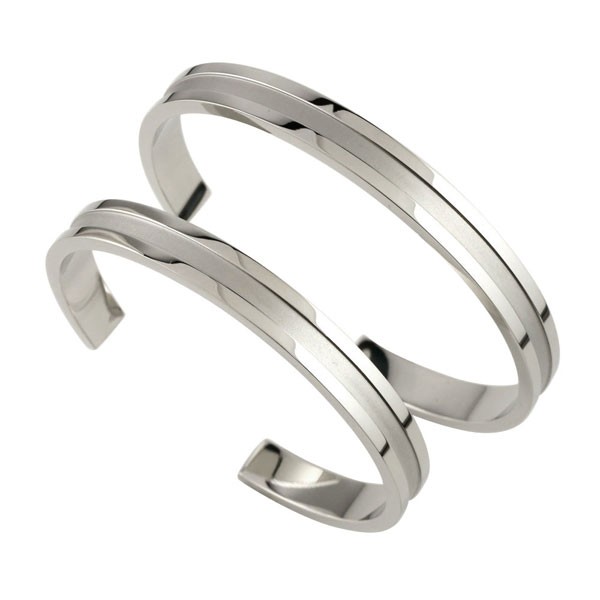 ペアバングル　ブレスレット　ステンレス