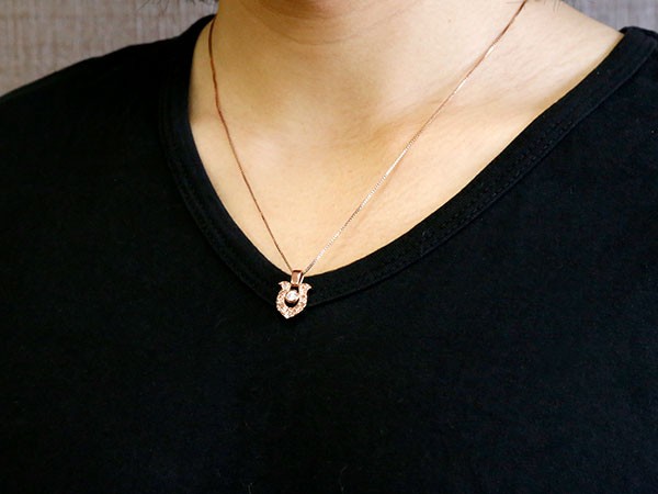 SALE／92%OFF】 ネックレス メンズ ダイヤモンド 槌打ち ホースシュー ダイヤ 蹄鉄 バテイ 10金 チェーン 槌目 ペンダントトップ 馬蹄  ピンクゴールドk10 送料無料 メンズアクセサリー