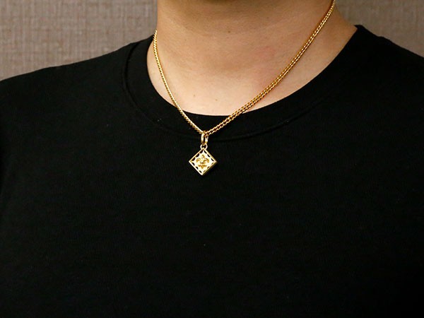 喜平 トップ 18金 ネックレス メンズ 用 ペンダント イエローゴールド