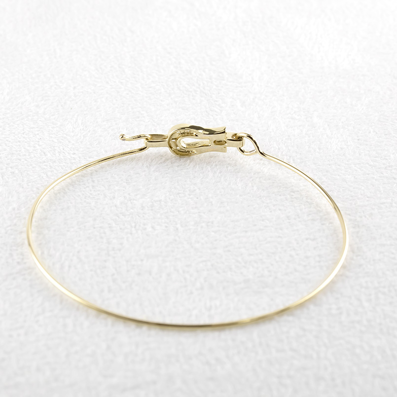 18金 ブレスレット バングル ダイヤ 一粒 馬蹄 シンプル ゴールド 18k イエローゴールドk18 ダイヤモンド ホースシュー k18 華奢 細身 送料無料 セール SALE | ジュエリー工房アトラス | 02