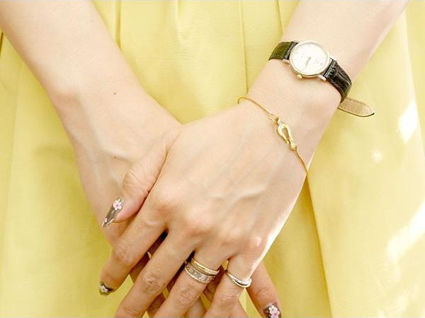18金 ブレスレット バングル ダイヤ 一粒 馬蹄 シンプル ゴールド 18k イエローゴールドk18 ダイヤモンド ホースシュー k18 華奢 細身 送料無料 セール SALE | ジュエリー工房アトラス | 03