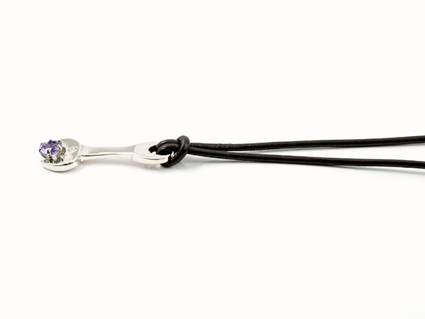 シルバー ネックレス トップ メンズ 選べる天然石 ダイヤモンド ペンダント スパナ レンチ sv925 チェーン 人気 シンプル 送料無料 セール saleの画像