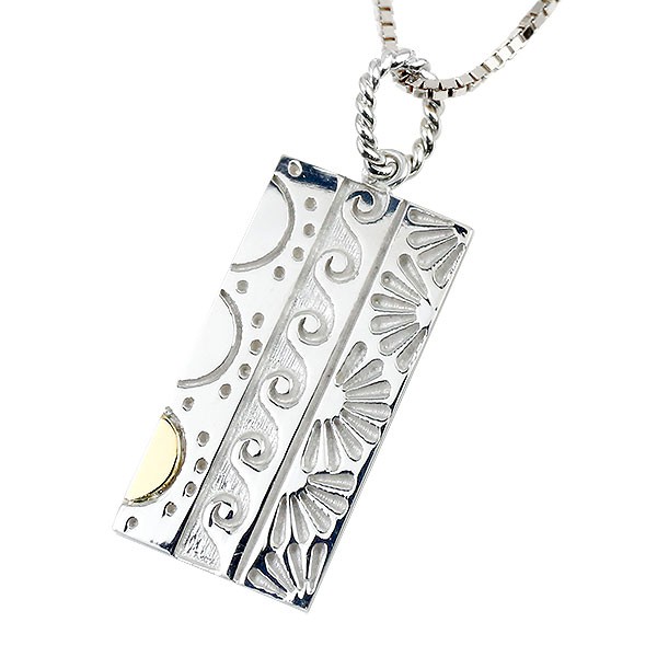 ヴィンテージ　ブローチ　ネックレストップ　sv925 silver 18K メンズネックレス トップ 20代 シルバー 18金 シンプル ネイティブ