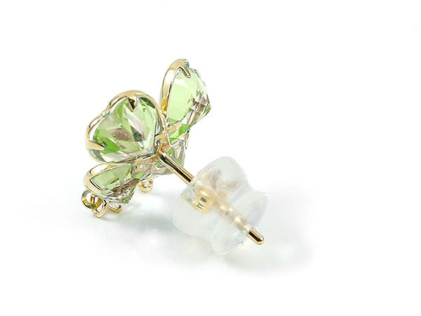 18金 ピアス 選べる 天然石 ペア レディース キュービック イエローゴールド 18k スタッドピアス ちょうちょ バタフライ 女性 人気 送料無料 セール saleの画像