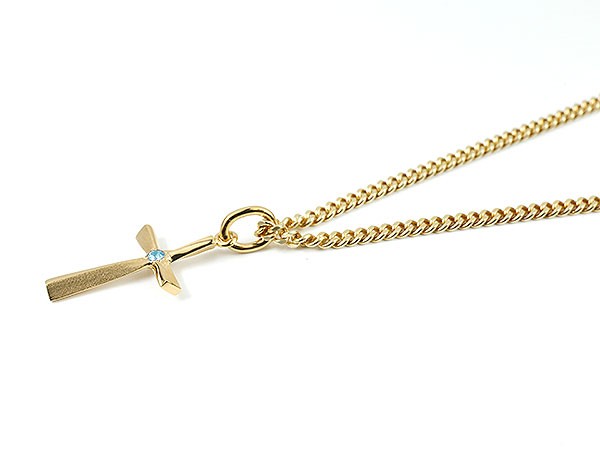 18金 ネックレス 喜平 トップ メンズ クロス 選べる 天然石 ゴールド 18k ペンダントトップ 十字架 キヘイ チェーン シンプル つや消し 送料無料 セール saleの画像