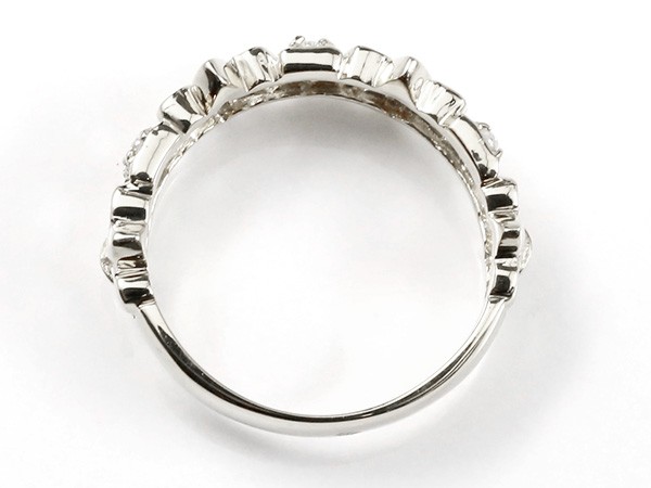 ホットセール 婚約指輪 ダイヤ ホワイトゴールドk18 18k SALE ダイヤモンド ユリの紋章 百合 レディース エンゲージリング 指輪 18金  フルール・ド・リス 透かし セール レディースアクセサリー