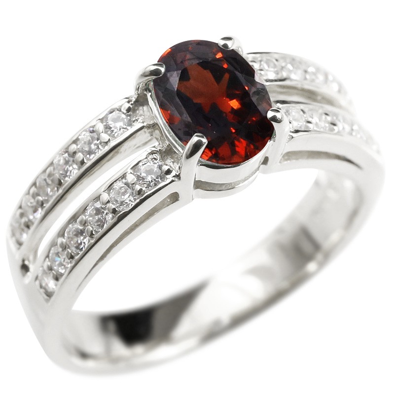 リング ダイヤモンド ガーネット 婚約指輪 ピンキーリング ダイヤ 指輪 幅広 エンゲージリング シルバー925 レディース