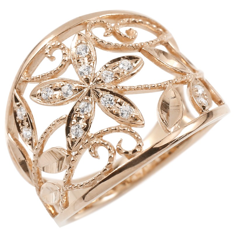 ピンクダイヤモンド0.12 18金ホワイトゴールドピンキーリング ピンキーリング リング ゴールド 婚約指輪 ダイヤ ピンクゴールドk10