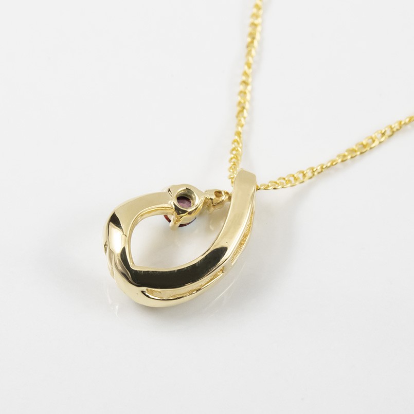 18金 ネックレス ペンダントトップ 選べる天然石 ダイヤモンド ハワイアンジュエリー 18k イエローゴールドk18 チェーン つゆ あすつく 送料無料 saleの画像