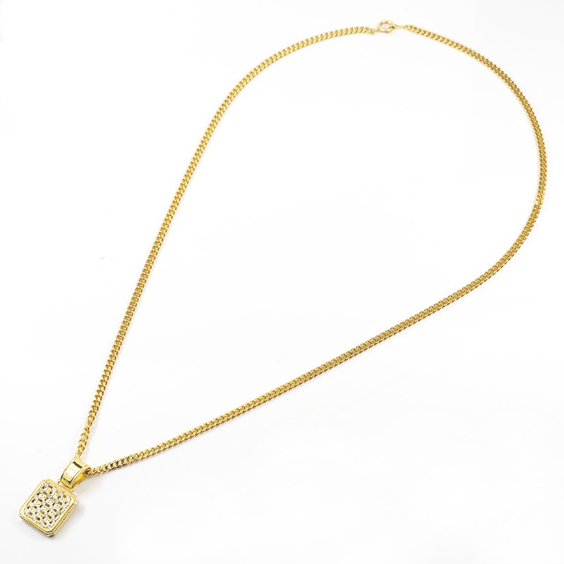 14K ネックレス ペンダントトップ 約0.5g イエローゴールド 喜平 トップ 18金 ネックレス ダイヤモンド メンズ 用 イエロー