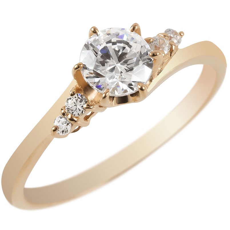 18K 指輪　ダイヤモンド　今週限定値下げ⭐︎ リング ゴールド 婚約指輪 ダイヤ 安い 18金ダイヤモンド 一粒 鑑定書