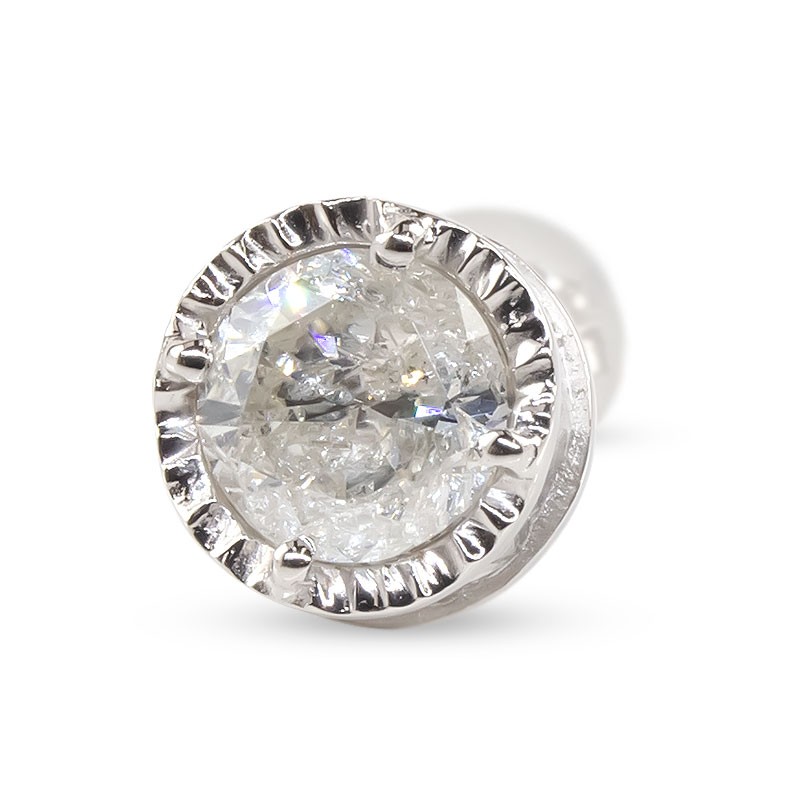 楽天市場】ピアス メンズ ダイヤモンド 1ct プラチナ pt900 片耳
