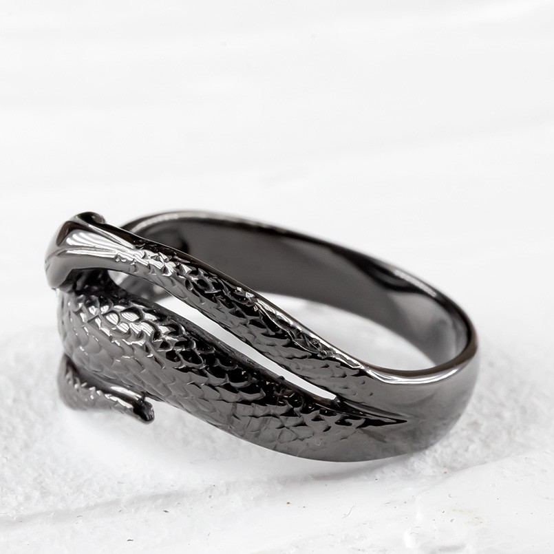 リング メンズ ダイヤモンド 蛇 シルバー ブラックメッキ 指輪 スネークリング sv925 幅広 ピンキーリング ヘビ 黒 ブラック ダイヤ  送料無料 セール SALE