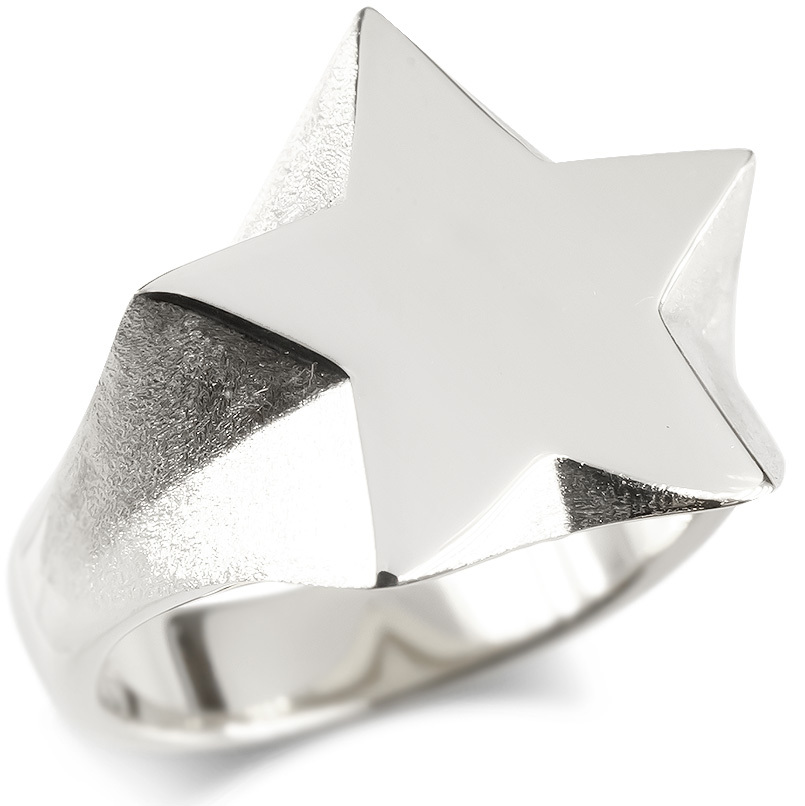ジュエリー工房アトラス シルバー リング 星 メンズ 指輪 印台 sv925
