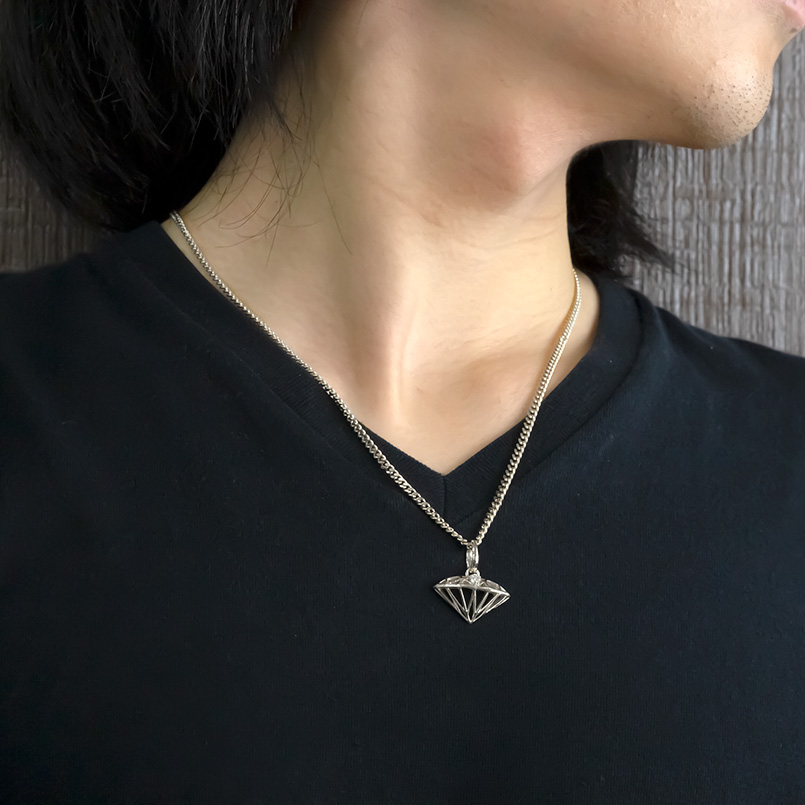 プラチナ ペンダントトップ メンズ 喜平用 ダイヤモンド ダイヤ型