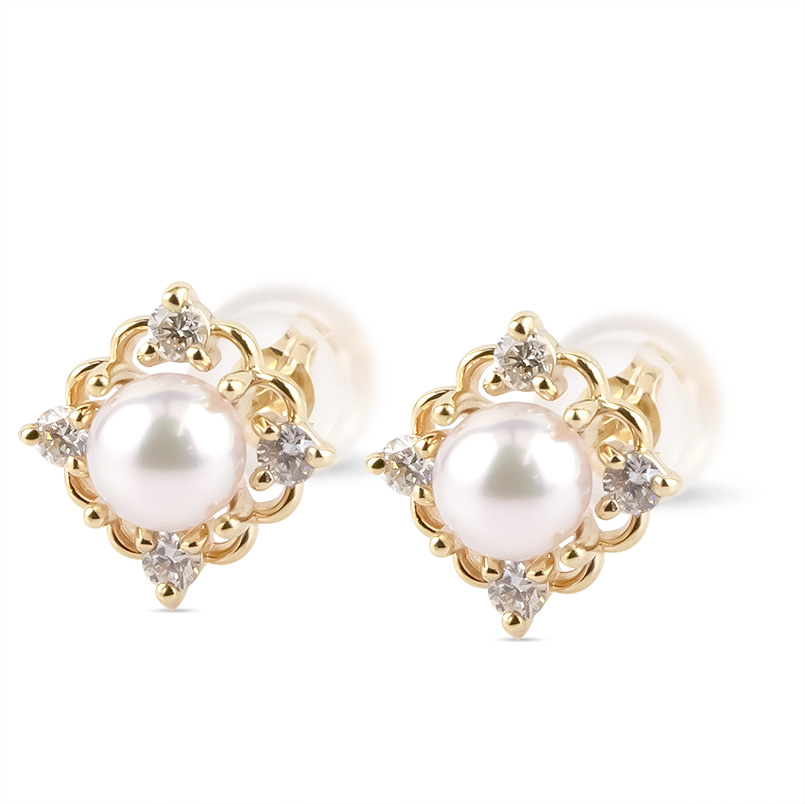 ジュエリー工房アトラス ゴールド ネックレス ピアス セット パール 