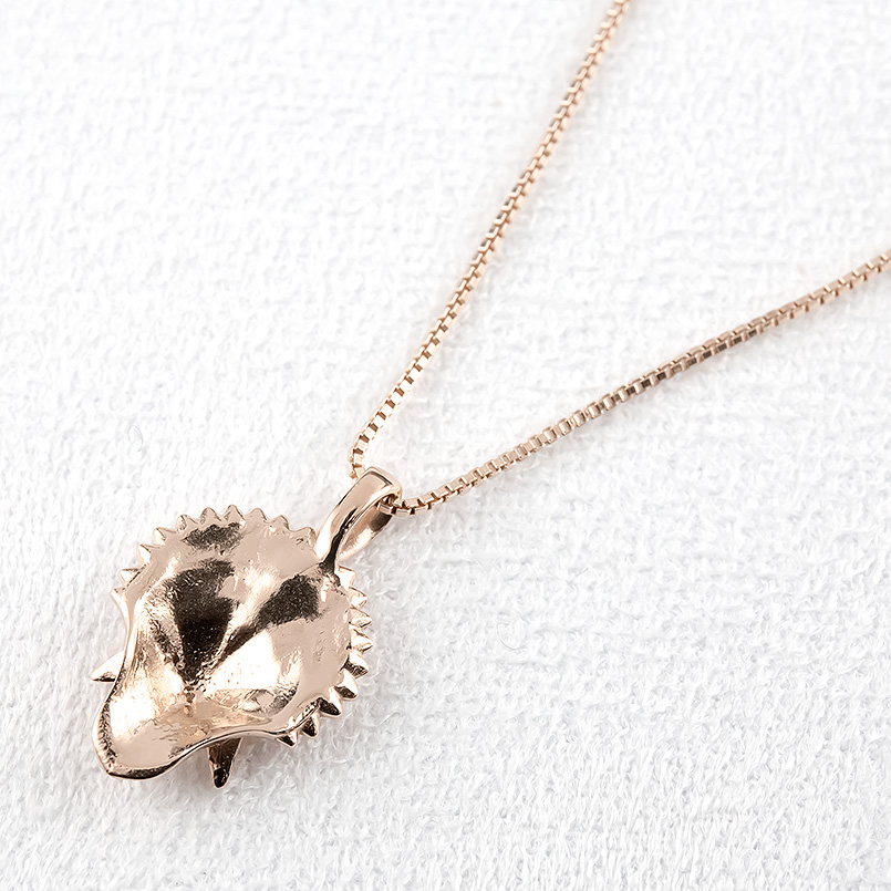 正規品販売！ 18金 ネックレス トップ メンズ ピンクゴールドk18 ダイヤモンド 18k 恐竜 ゴールド トリケラトプス シールド ペンダント 盾  ダイナソーシリーズ 送料無料 メンズアクセサリー