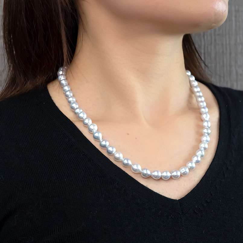 パール　ネックレス　ブレスレット　silver シルバー　925 アコヤ真珠 ジュエリー工房アトラス アコヤ真珠 ネックレス ブレスレット バロック