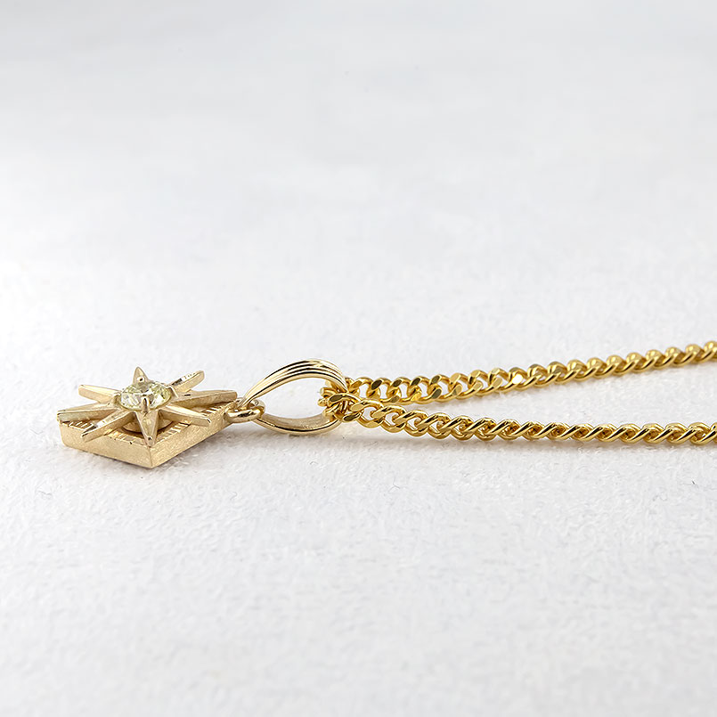 匿名配送 18金 ネックレス トップ メンズ 喜平用 イエローダイヤモンド ペンダントトップ イエローゴールドk18 ペンダント チェーン キヘイ 太陽 送料無料 【WSO2496900892】(91260円)