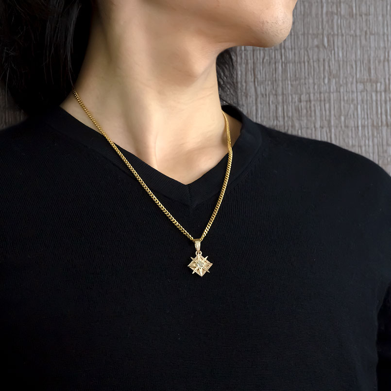 匿名配送 18金 ネックレス トップ メンズ 喜平用 イエローダイヤモンド ペンダントトップ イエローゴールドk18 ペンダント チェーン キヘイ 太陽 送料無料 【WSO2496900892】(91260円)