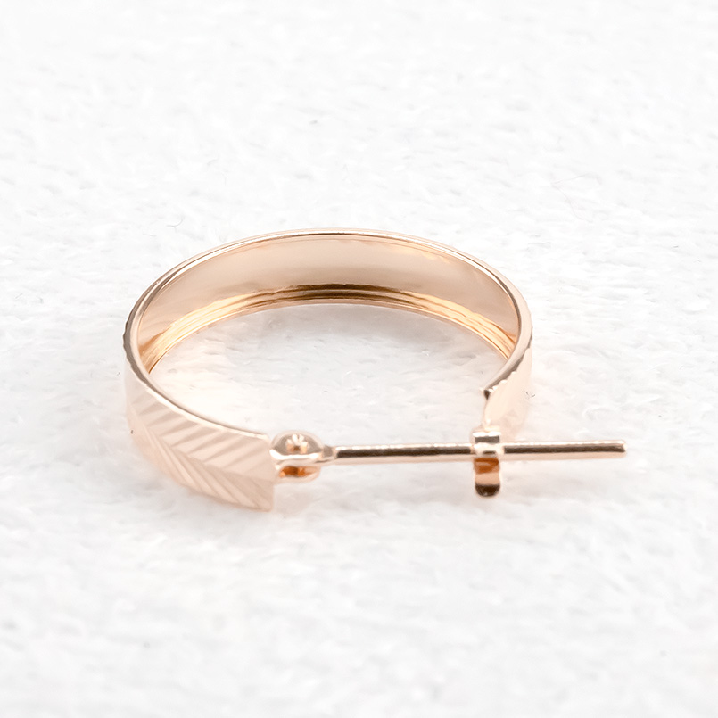 18金 ピアス 片耳 フープピアス リング カット レディース ゴールド ピンクゴールドk18 18k 女性 あすつく 送料無料 セール saleの画像
