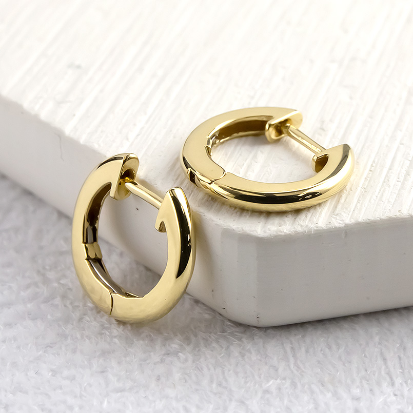 18金 ピアス 片耳 フープピアス 中折れ式 バネ レディース ゴールド イエローゴールドk18 18k 女性 あすつく 送料無料 セール saleの画像
