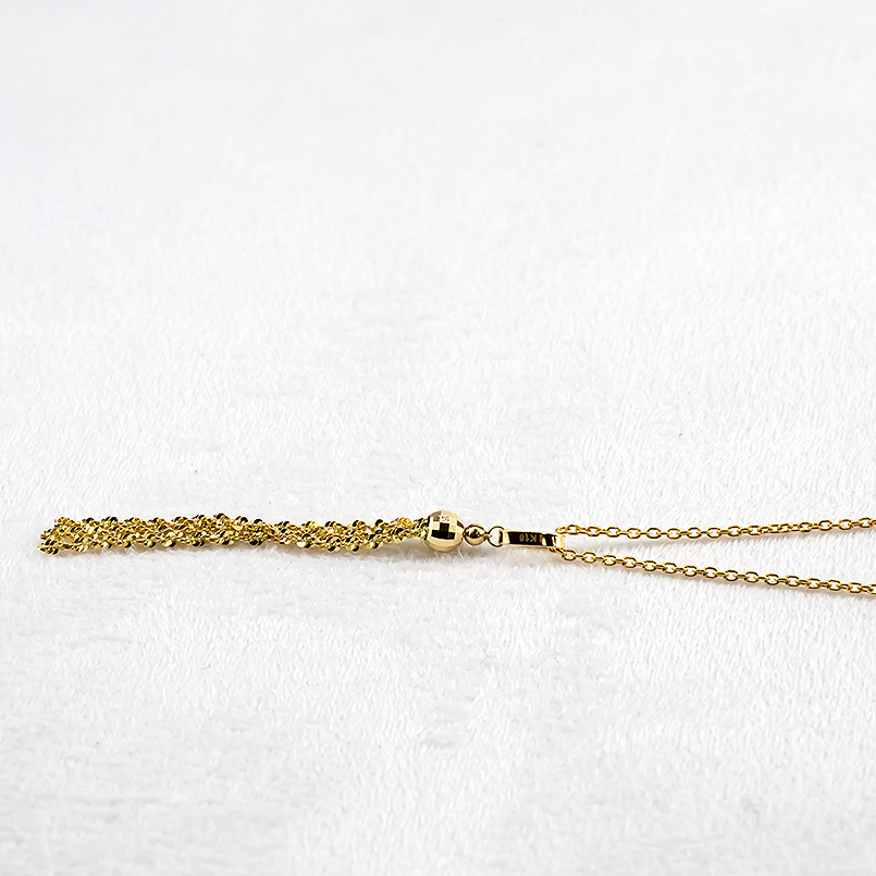 ジュエリー工房アトラス 18金 ネックレス トップ タッセル