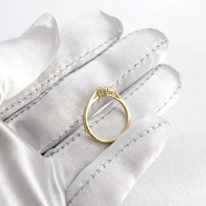 婚約指輪 安い 18金 リング ダイヤモンド レディース 指輪 イエローゴールドk18 ピンキーリング ダイヤ ハーフヘイロー 女性 プラスミミ 送料無料 セール SALE｜atrus｜04