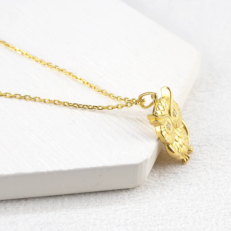 24金 ネックレス トップ 純金 ふくろう ダイヤモンド メンズ ゴールド 24K ペンダントトップ 金 k24 ペンダント ネックレス フクロウ 梟 送料無料 セール SALE