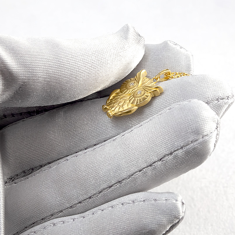 24金 ネックレス トップ 純金 ふくろう ダイヤモンド メンズ ゴールド 24K ペンダントトップ 金 k24 ペンダント ネックレス フクロウ 梟 送料無料 セール SALE