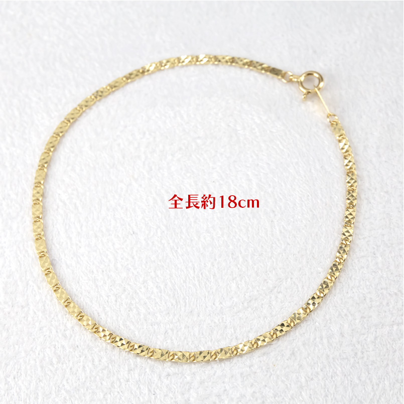 18金 ブレスレット 18cm レディース ゴールド イエローゴールドK18 ボヘミアンチェーン 地金 ブレス 18k k18 女性 あすつく 送料無料 セール SALE｜atrus｜05