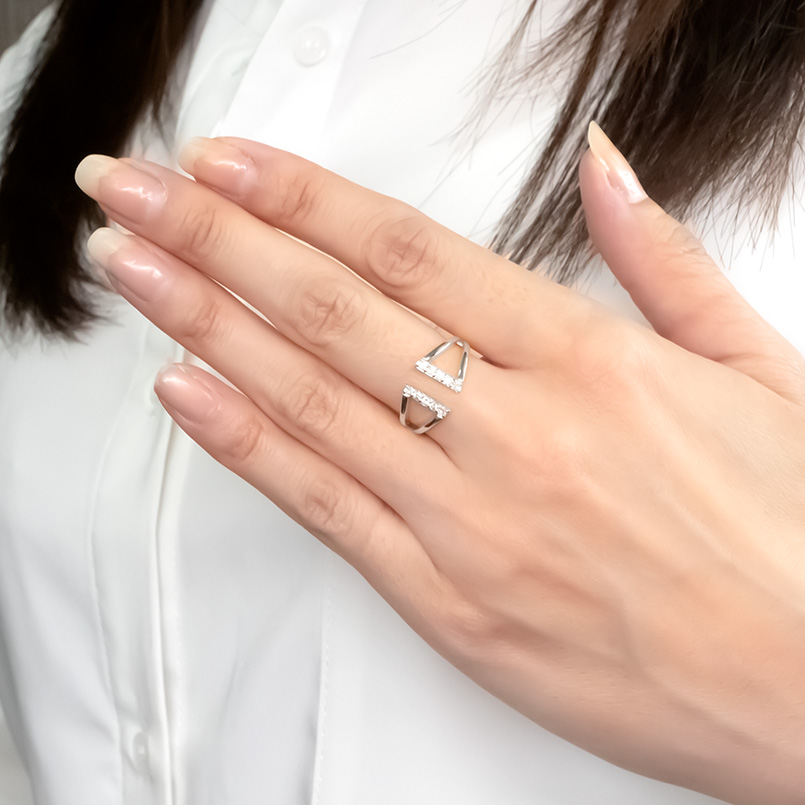 プラチナ リング ダイヤモンド レディース 指輪 pt900 婚約指輪 安い ピンキーリング ダイヤ 透かし 幅広 女性 人気 送料無料 セール saleの画像