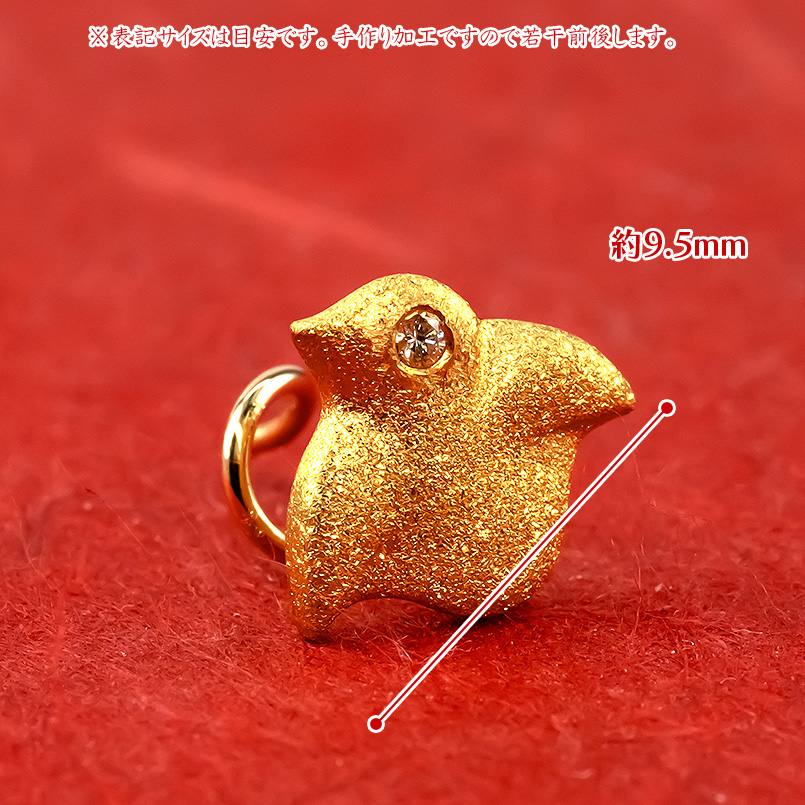 24金 ピアス 純金 ダイヤモンド 片耳ピアス メンズ 千鳥 キャッチのいらないピアス イエローゴールドk18 18金 キャッチナッシャー 簡単装着 和風 送料無料 saleの画像