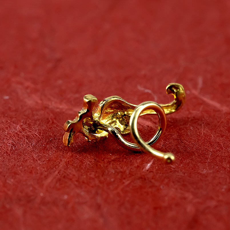 ジュエリー工房アトラス 24金 ピアス 純金 片耳ピアス タツノオトシゴ