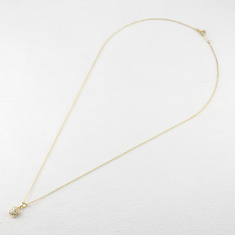 18金 ネックレス トップ ライトイエローダイヤモンド 一粒 大粒 ダイヤモンド ペンダントトップ レディース ゴールド 18k シンプル 人気 送料無料 セール saleの画像