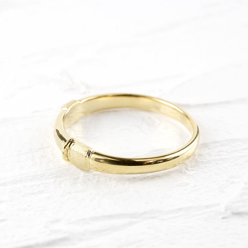 ゴールド ペアリング 2本セット 結婚指輪 浮き輪 ダイヤモンド 指輪 イエローゴールドk10 マリッジリング レディース メンズ 女性 男性 マリンモチーフ 送料無料｜atrus｜09