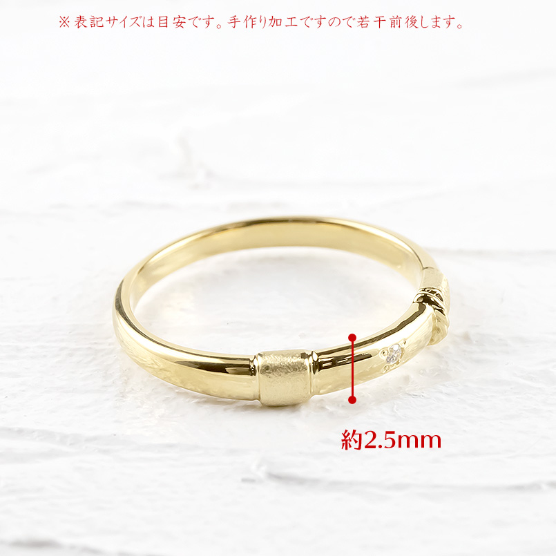 ゴールド ペアリング 2本セット 結婚指輪 浮き輪 ダイヤモンド 指輪 イエローゴールドk10 マリッジリング レディース メンズ 女性 男性 マリンモチーフ 送料無料｜atrus｜06
