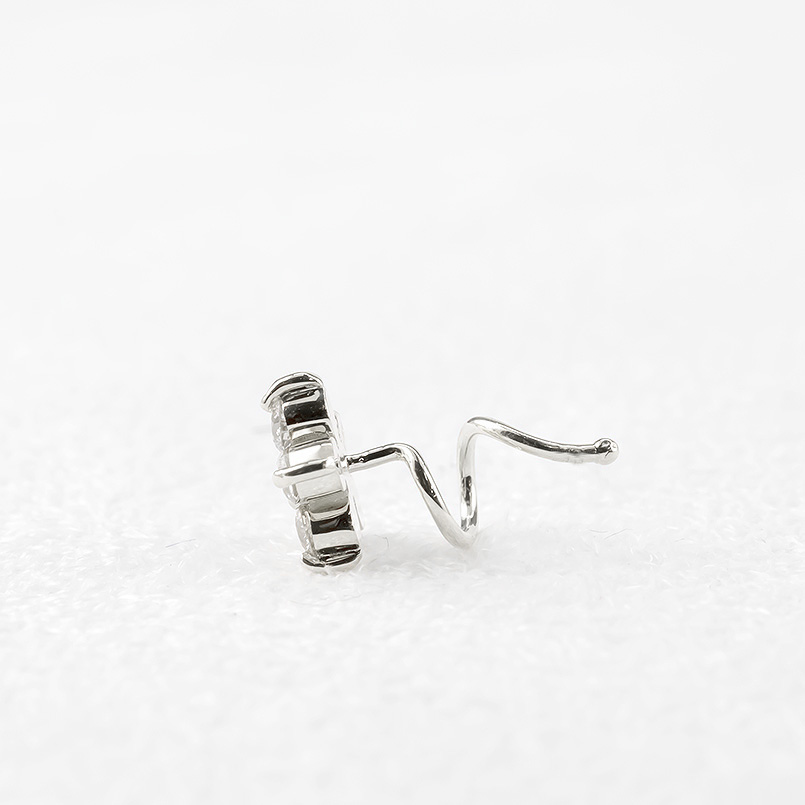 プラチナ 片耳ピアス ダイヤモンド 0.19ct 花 キャッチのいらないピアス レディース pt900 キャッチナッシャー つけっぱなし あすつく 送料無料 saleの画像