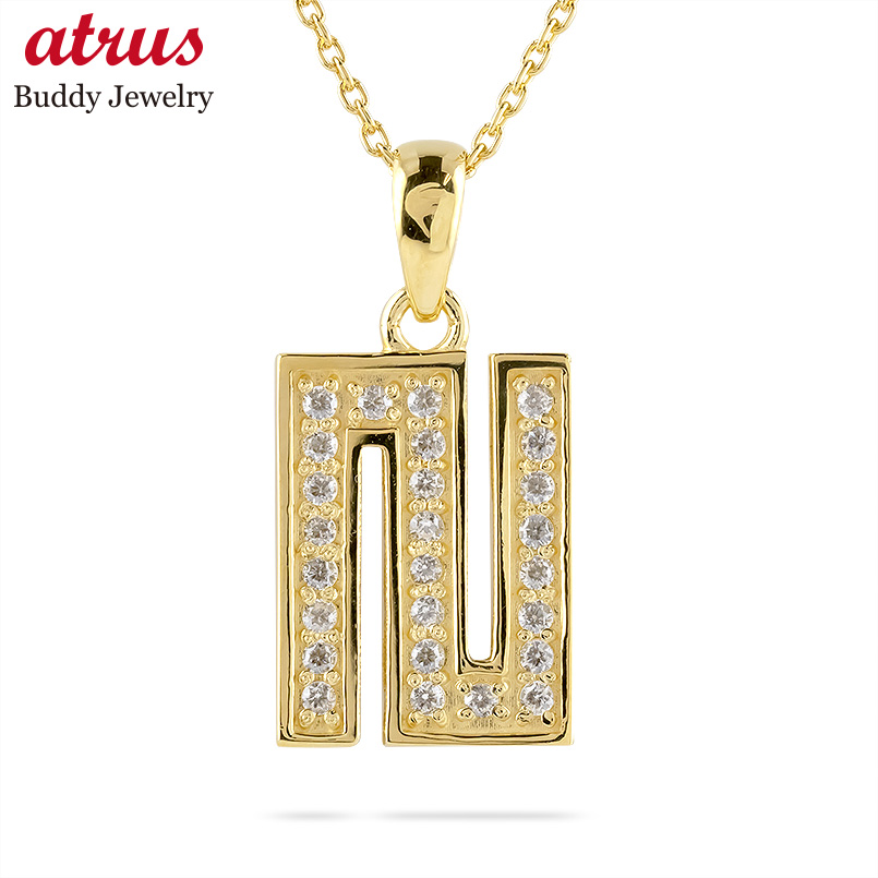 10金 ペンダントトップ ネックレス メンズ イエローゴールドk10 バー