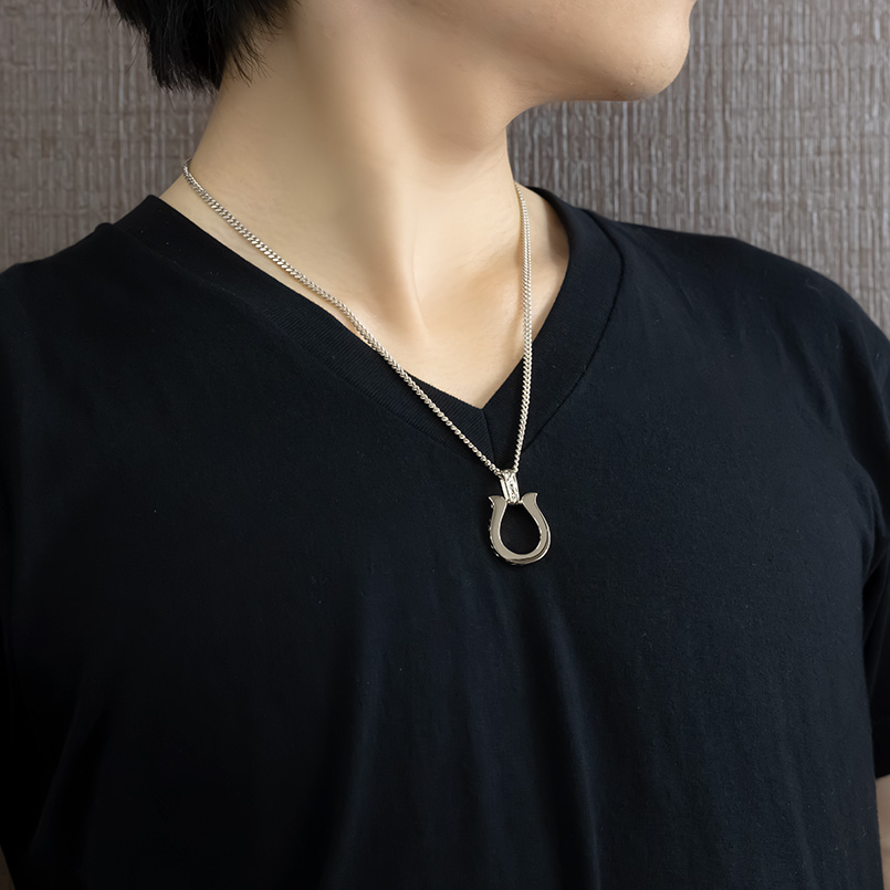 シルバー ネックレス 喜平 トップ メンズ 馬蹄 ハワイアンジュエリー ペンダントトップ sv925 ペンダント チェーン キヘイ 地金 マイレ 送料無料 セール saleの画像