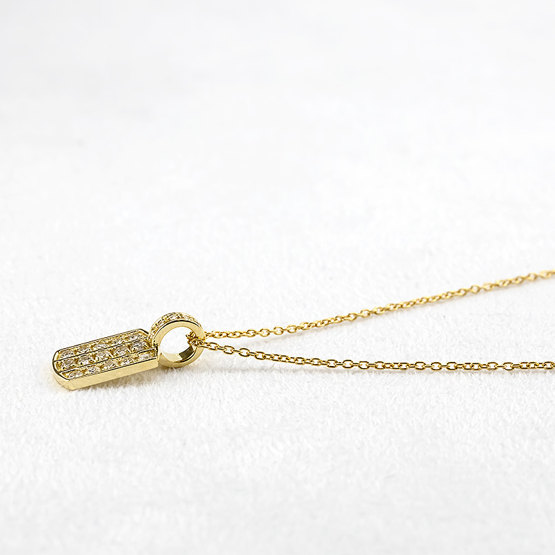 18金 ネックレス トップ メンズ ダイヤモンド ゴールド イエローゴールドk18 18k ペンダント シンプル 男性 人気 送料無料 セール saleの画像