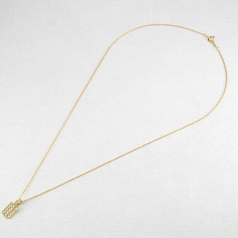 18金 ネックレス トップ メンズ ダイヤモンド ゴールド イエローゴールドk18 18k ペンダント シンプル 男性 人気 送料無料 セール saleの画像