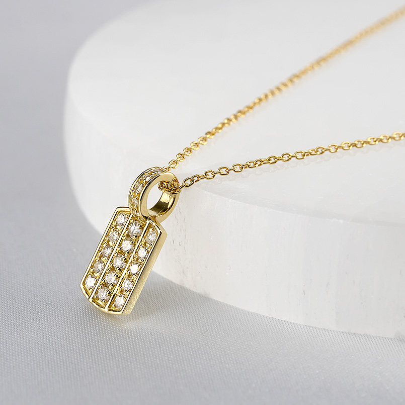 18金 ネックレス トップ メンズ ダイヤモンド ゴールド イエローゴールドk18 18k ペンダント シンプル 男性 人気 送料無料 セール saleの画像