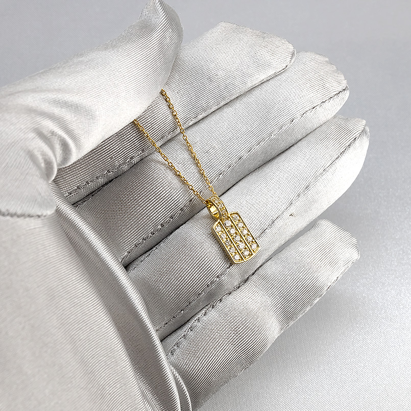 18金 ネックレス トップ メンズ ダイヤモンド ゴールド イエローゴールドk18 18k ペンダント シンプル 男性 人気 送料無料 セール saleの画像